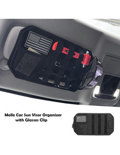 Organizador de Visera Solar Kucaguc 1000D para Coche Negro 2