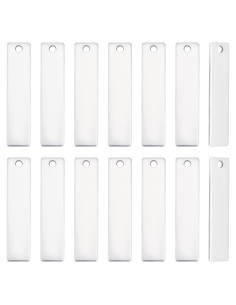 Etiquetas de Metal UNICRAFTALE 30 Piezas 40x9mm Acero Inoxidable