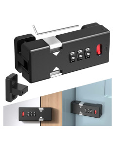 Cerradura de gabinete sin llave Lipshome WYSMMS 3 dígitos negra