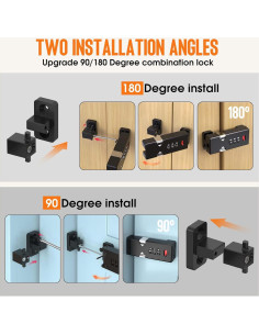 Cerradura de gabinete sin llave Lipshome WYSMMS 3 dígitos negra 2
