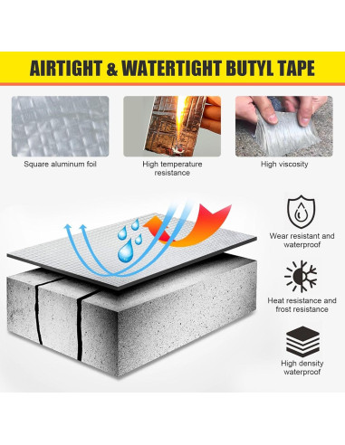 Cinta Butílica Selladora 4.88m x 5.08cm TVlifams