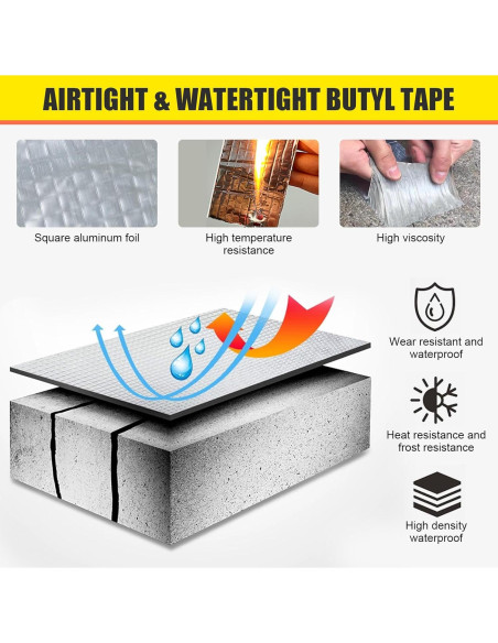 Cinta Butílica Selladora 4.88m x 5.08cm TVlifams