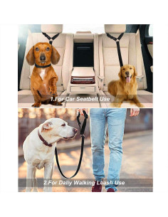 Cinturones de Seguridad para Perros CGBOOM Ajustables 2 Pzas 2