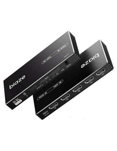 Interruptor HDMI 4 en 1 Biaze 8K@60Hz 4K@120Hz Control Remoto