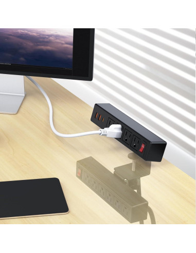 Toma de Corriente con Abrazadera VILONG 10 Salidas AC 3 USB