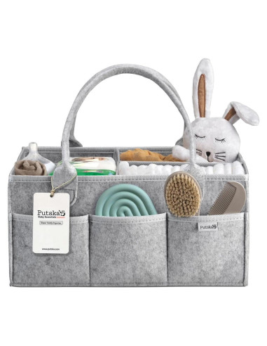 Caddy de Pañales Putska Grande Gris - Organizador Portátil