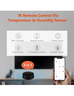 Control Remoto IR Inteligente ORIKLON RC-IR+TH con Sensor de Temperatura y Humedad 2