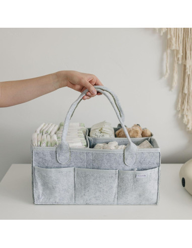Caddy de Pañales Putska Grande Gris - Organizador Portátil