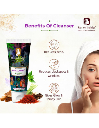 Limpiador Facial Kumkumadi Passion Indulge 100ml - Con Azafrán y 16 Hierbas