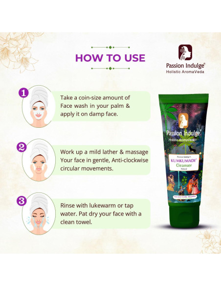 Limpiador Facial Kumkumadi Passion Indulge 100ml - Con Azafrán y 16 Hierbas