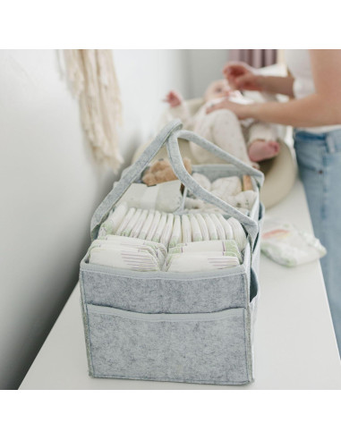 Caddy de Pañales Putska Grande Gris - Organizador Portátil