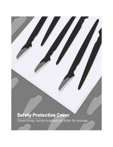 Afeitadora de Dermaplanado MoHern 30 Piezas Negra Multifuncional