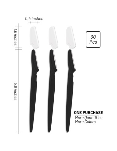 Afeitadora de Dermaplanado MoHern 30 Piezas Negra Multifuncional