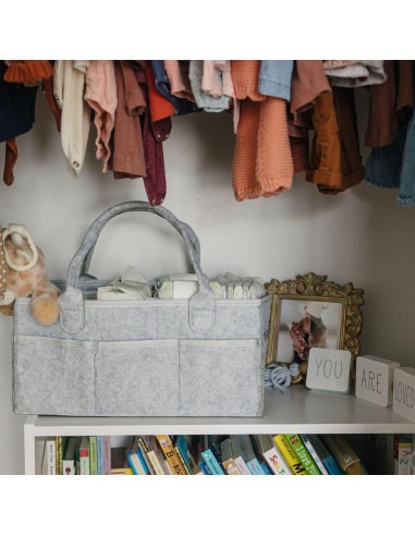 Caddy de Pañales Putska Grande Gris - Organizador Portátil