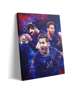Lona de Pared B.B.F MAKE Messi 28x36cm Decoración Fútbol