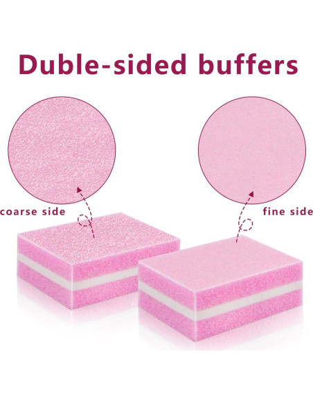 Bloques de Pulido de Uñas LNAUJS, 12 Piezas Doble Grano