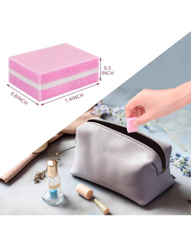 Bloques de Pulido de Uñas LNAUJS, 12 Piezas Doble Grano