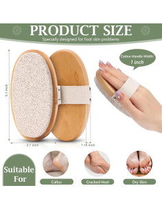 Piedra Pómez Exfoliadora SMAODSGN con Mango de Madera 12.95 cm 2