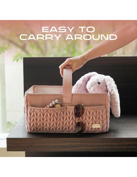 Cesta de Pañales LUKJOJO Rosa Polvoriento 5L Plegable y Ligera Cesta de Pañales LUKJOJO Rosa Polvoriento 5L Plegable y Ligera