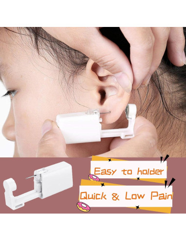 Kit de perforación de orejas 2 piezas - Pistola desechable 3mm