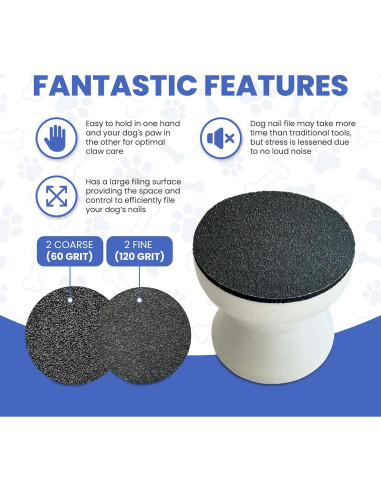 Lima de Uñas para Perros Dean Designs - Mango Ergonómico