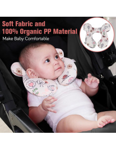 Almohada de Viaje para Bebés KAKIBLIN Hipopótamo Soporte Cuello 2