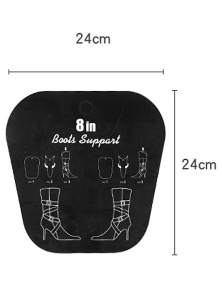 Insertos para Botas 2 Pares PVC Recortables 20.32cm Negro