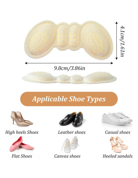 12 Pares Almohadillas Antideslizantes para el Talón YBEATY