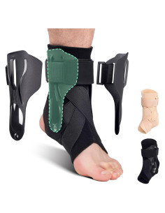 Soporte para Tobillo TISMOD con Compresión en X - Negro Grande