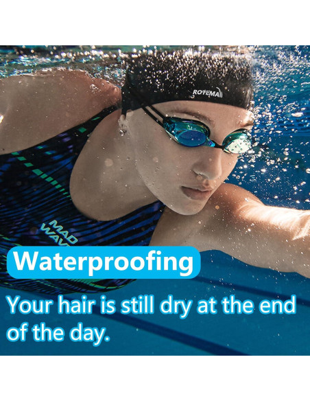 Gorro de natación de silicona Rotema - Impermeable y ergonómico