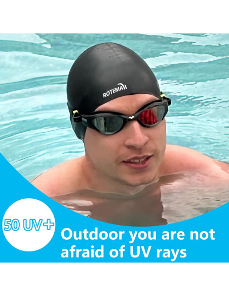 Gorro de natación de silicona Rotema - Impermeable y ergonómico