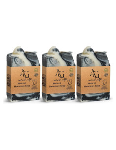 Jabón Natural Hammam Arie Global - Hidratante y Exfoliante - Paquete de 3