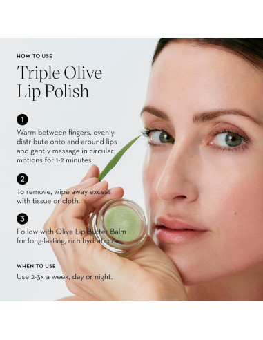 Dúo Tratamiento Labial Triple Oliva 8ml - Exfoliante y Bálsamo Hidratante