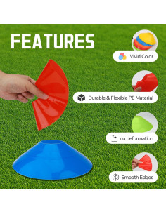 Conos de Entrenamiento BIRDDIE SC-00, 60 Pcs, 5 Colores 2
