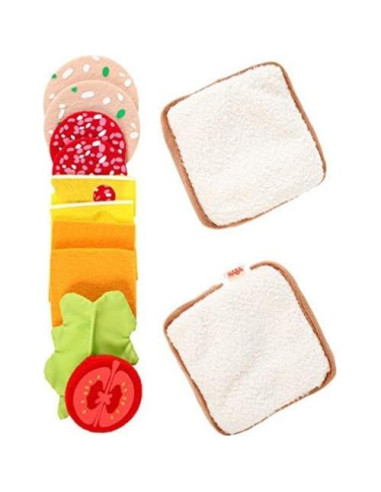 HABA Conjunto de Comida de Juguete Sandwich Suave 12 Piezas