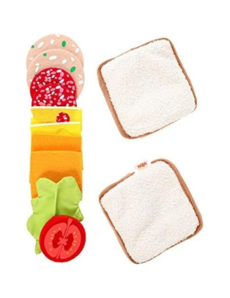HABA Conjunto de Comida de Juguete Sandwich Suave 12 Piezas