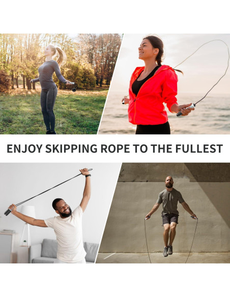 Cuerda de saltar inalámbrica IUUWON 6 cm con contador LCD Cuerda de saltar inalámbrica IUUWON 6 cm con contador LCD