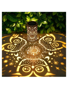 Linterna Solar Impermeable Fabuday Búho 18cm LED Exterior