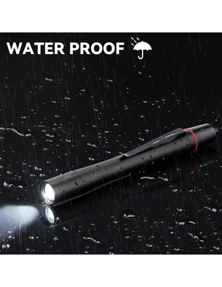 Linterna de Bolígrafo LED 3Pack Yuyao KeRun, Ajustable e Impermeable
