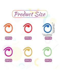 102 Marcadores de Puntos de Crochet Metalicos Hariendny 1.5 cm 2