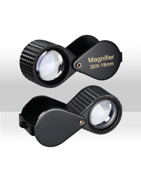 Lupa de Joyero 30x Landtek con Lente de 18mm y Funda de Cuero
