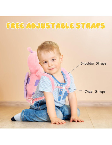 Mochila de Protección para Bebés Q77 - Mariposa Rosa Suave