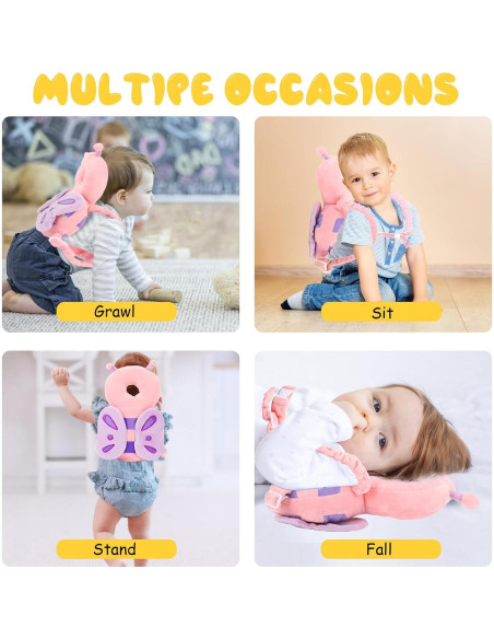 Mochila de Protección para Bebés Q77 - Mariposa Rosa Suave