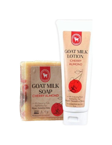 Paquete de Cuidado de Piel Honey Sweetie Acres - Jabón y Loción de Leche de Cabra