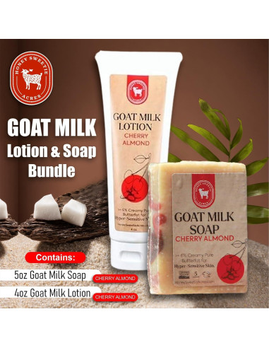 Paquete de Cuidado de Piel Honey Sweetie Acres - Jabón y Loción de Leche de Cabra