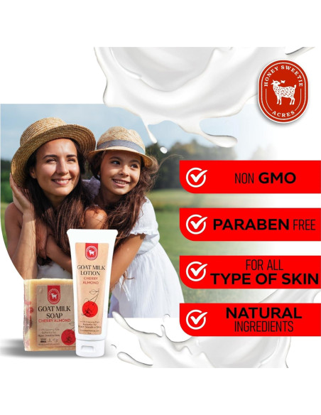 Paquete de Cuidado de Piel Honey Sweetie Acres - Jabón y Loción de Leche de Cabra