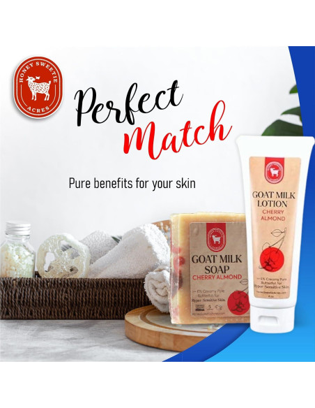 Paquete de Cuidado de Piel Honey Sweetie Acres - Jabón y Loción de Leche de Cabra
