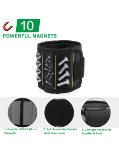 Juego de Bandejas Magnéticas MESTUDIO con Pulsera Negra - 2 Piezas 2