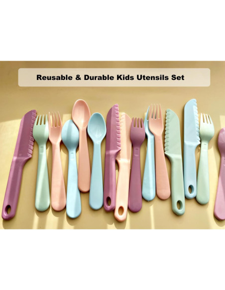 Set de 16 Tenedores de Plástico para Niños ChaLeeMoo