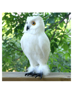 Figura de Búho Plumado Realista Basuo-9Q 27 cm Decoración